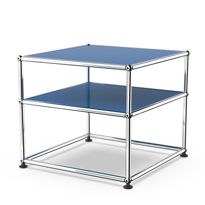 USM Haller Beistelltisch Typ 2, Metall, Enzianblau RAL 5010