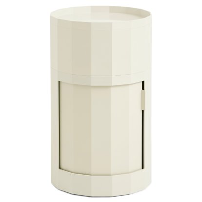 Facet Container, H 66 x Ø 38 cm, Eggshell