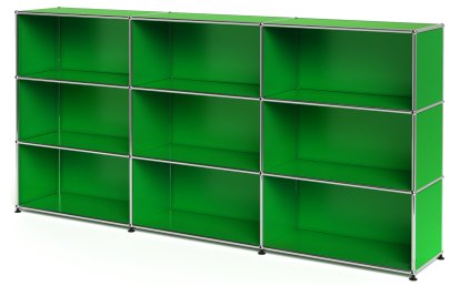 USM Haller Highboard XL, individualisierbar, USM grün, Offen, Offen, Offen