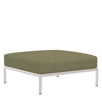 Level 2 Ottoman, Muted White, Leaf