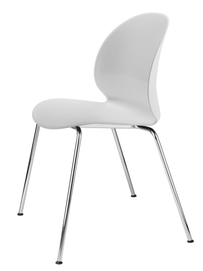 N02 Stuhl, Off white, Chrome