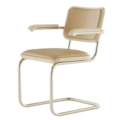 JS . Thonet - S 64 P/V Nordic Freischwinger, Nordic 01 - Leder, light caramel