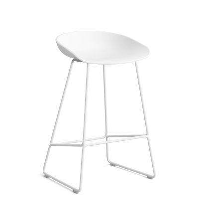 About A Stool AAS 38 Barhocker, Küchenvariante: Sitzhöhe 64 cm, Stahl pulverbeschichtet weiß, White 2.0