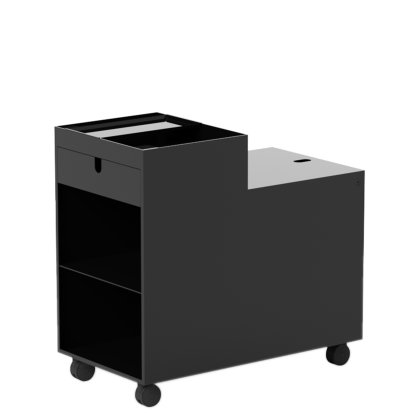 Next Rollcontainer, H 57 cm, Schwarz, Mit Einlegeboden