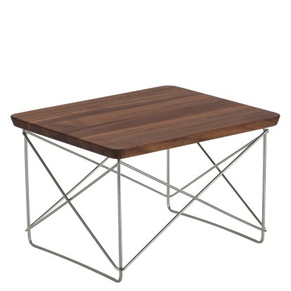 Occasional Table LTR Beistelltisch, Nussbaum massiv, Edelstahl