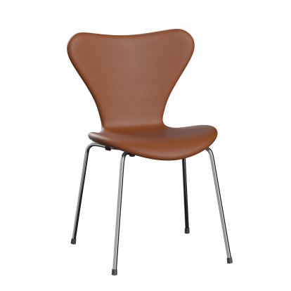 Serie 7 Stuhl 3107 mit Vollpolsterung, Walnut, Chrome
