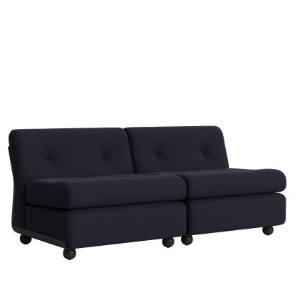 Amanta 2-Sitzer Sofa, Anthracite / Turf blue red mélange