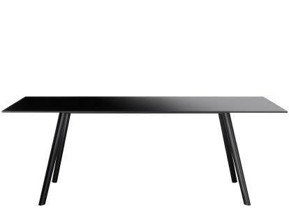 Pilo Tisch, 200 x 90 cm, Beine schwarz, Tischplatte schwarz