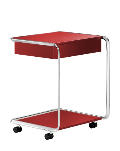 Oblique K3CR Rolltisch , Rot