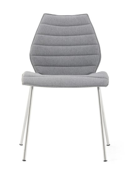 Maui Soft Trevira Stuhl, Grau, Verchromt