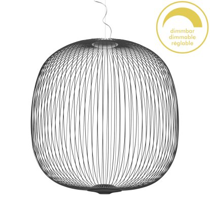 Spokes Pendelleuchte, Ø70 cm, Graphit, Dimmbar