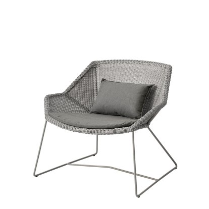 Breeze Loungesessel Lowback, Taupe, Natté - Taupe