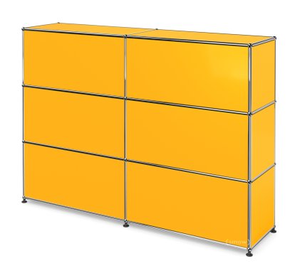 USM Haller Theke Typ 1, Goldgelb RAL 1004, 150 cm (2 Elemente), 35 cm