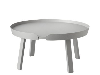 Around Couchtisch, Groß (H 36 x Ø 72 cm), Esche grau