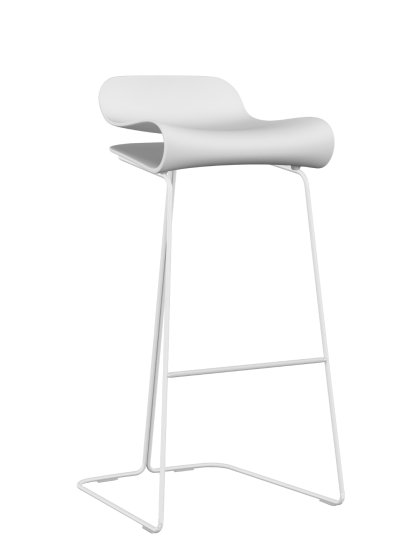 BCN Barhocker, Weiß, Stahl, Farbton Sitzschale, Barvariante: 76 cm