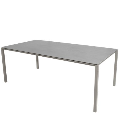 Pure Tisch, 200 cm x 100 cm, Concrete grey, Taupe