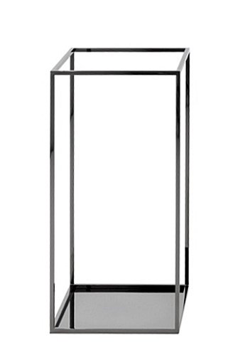 Rack Schirmständer/ Beistelltisch, Quadratisch, Rauchchrom glänzend