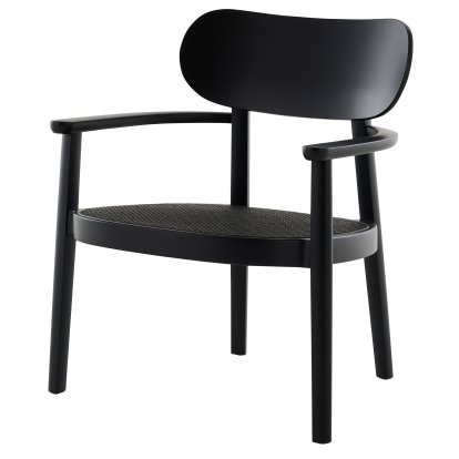 119 F / 119 MF, Buche gebeizt schwarz, Rohrgeflecht dark melange