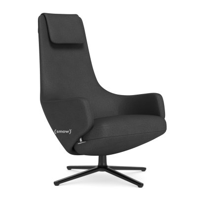 Repos Loungesessel, Sessel Repos, Stoff Dumet carbon/schwarz, 45 cm, Basic dark