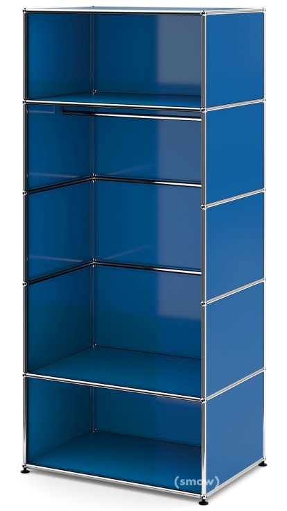 USM Haller Garderobe M mit Kleiderstange Typ 2, Enzianblau RAL 5010
