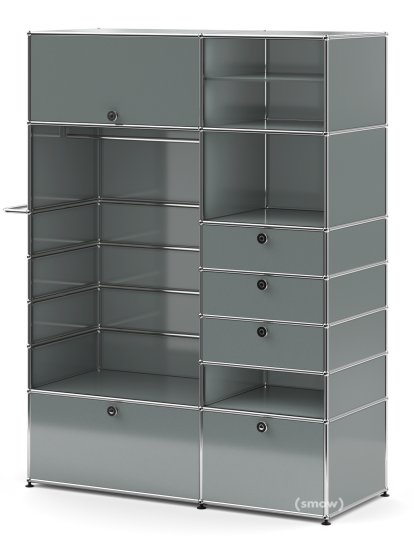 USM Haller Garderobenschrank Typ 2, Mittelgrau RAL 7005