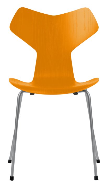 Grand Prix 3130 Stuhl, Gefärbte Esche, Burnt yellow, Silver grey