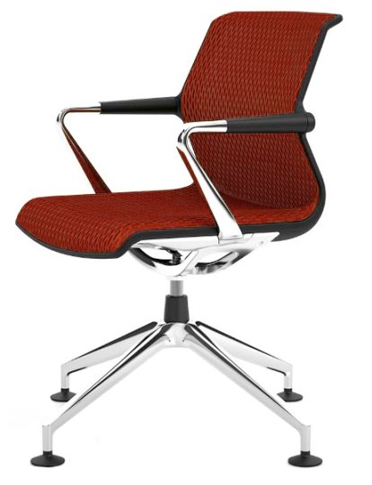 Unix Chair Viersternfuß, Diamond Mesh backstein, Basic dark