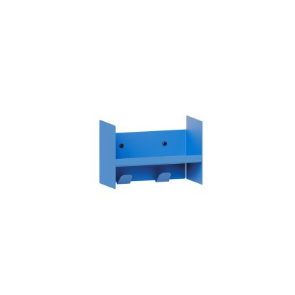 Pli Wandregal Slim, 20 cm, Azurblau, Mit Haken