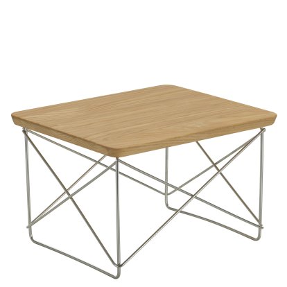 Occasional Table LTR Beistelltisch, Kastanie massiv, Edelstahl