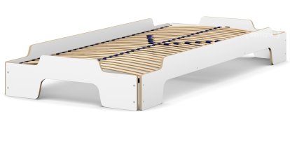 Rolf Heide Stapelliege Komfort, 100 x 200, CPL weiß, Massivholzrahmen