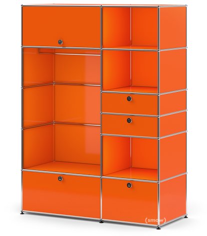 USM Haller Garderobenschrank Typ 1, Reinorange RAL 2004