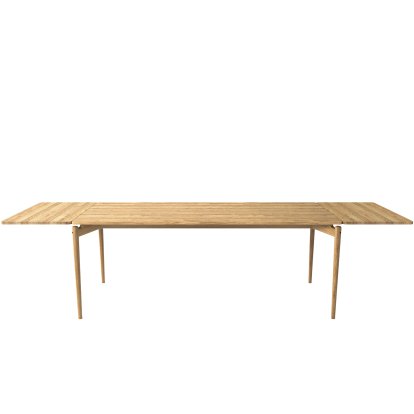 PUREdinner Tisch, 190 x 85 cm, Eiche weiß geölt, Mit 2 farbgleichen Erweiterungsplatten (L 190-290 cm)
