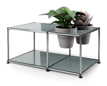USM Haller Pflanzenwelten Beistelltisch, Mittelgrau RAL 7005, Basalt