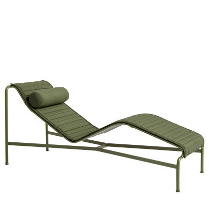 Palissade Liegestuhl, Olive, Mit Auflage, Mit Nackenkissen