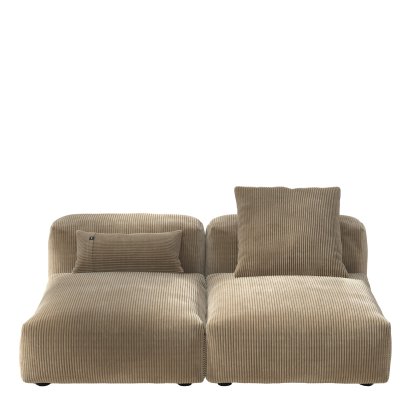 Vetsak Sofa Set 1, M, Cord velours - Sand, Mit Kissen